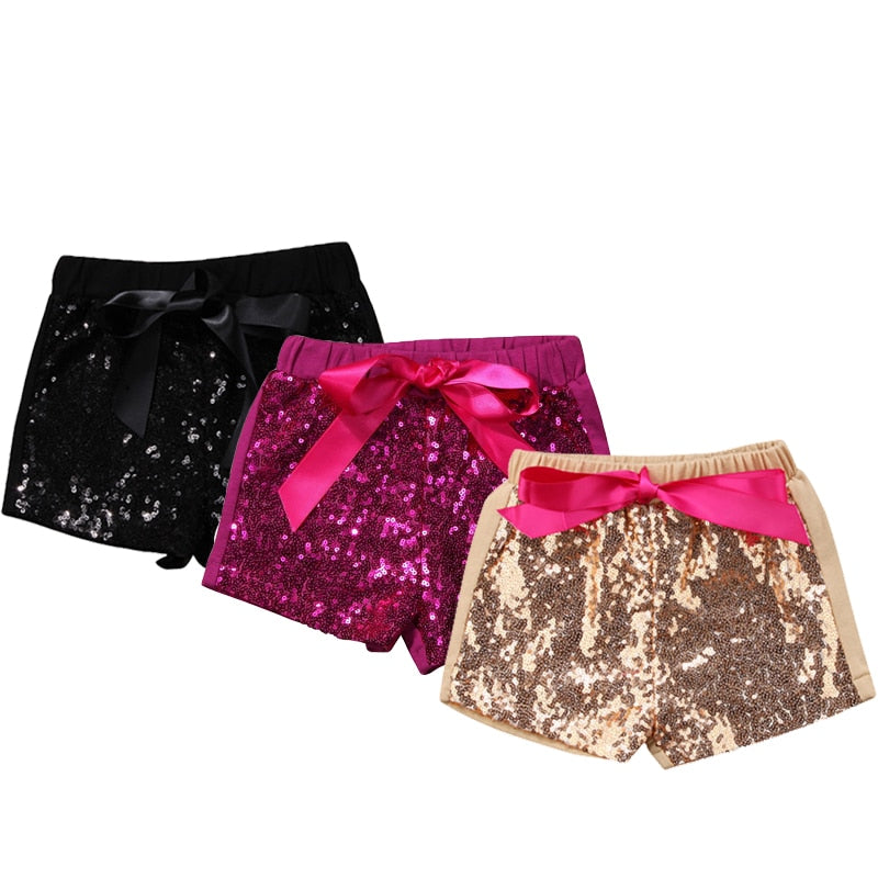 beautiful Cute Infant Toddler Baby Kids Girl Bow Party Shorts Bottoms Sequin Clothes - ebowsos