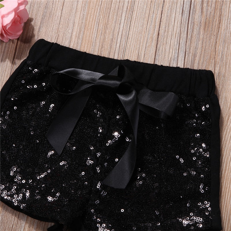 beautiful Cute Infant Toddler Baby Kids Girl Bow Party Shorts Bottoms Sequin Clothes - ebowsos