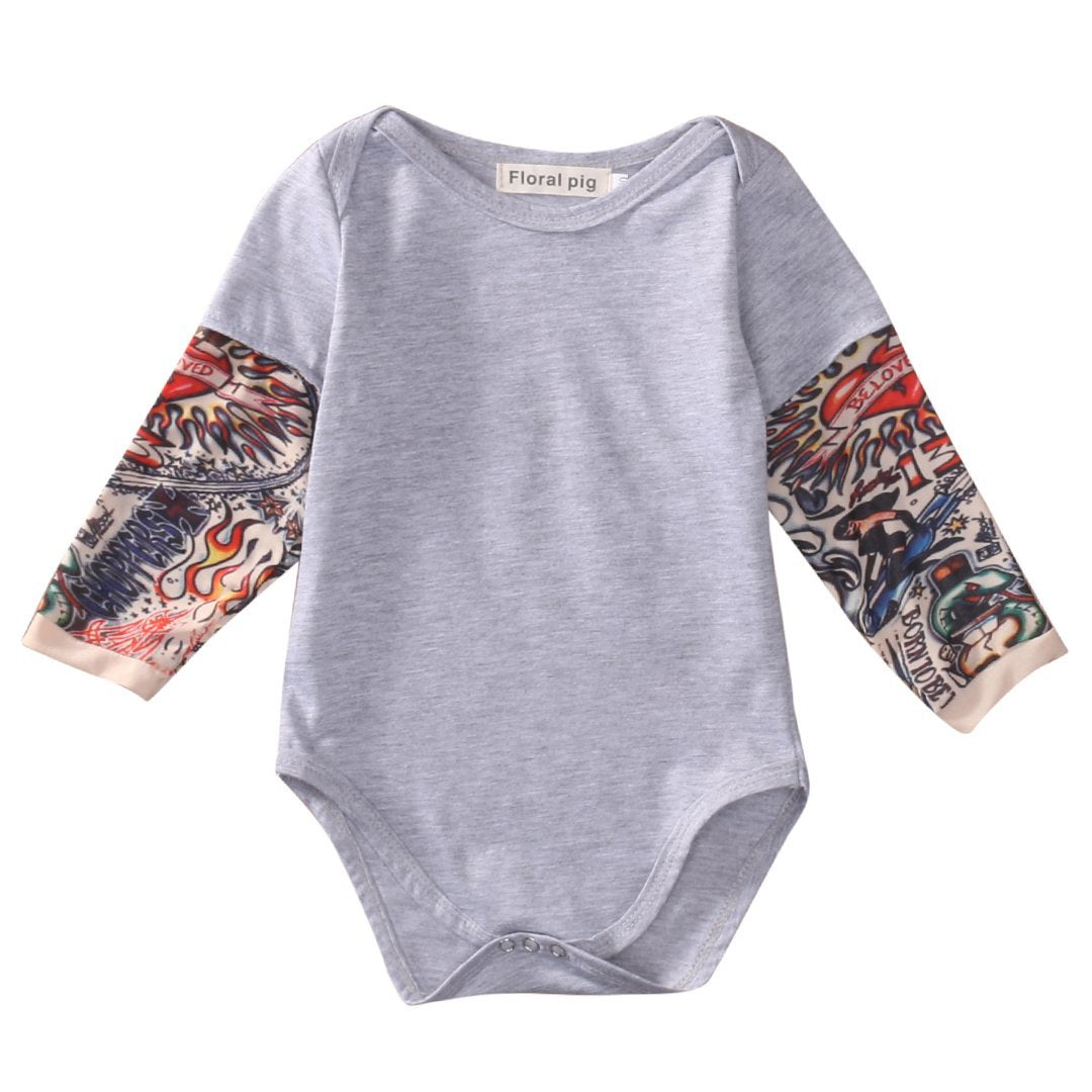 cool Cotton Newborn Infant Baby Boy Clothes Bodysuit  Jumpsuit outfits 0-18M - ebowsos