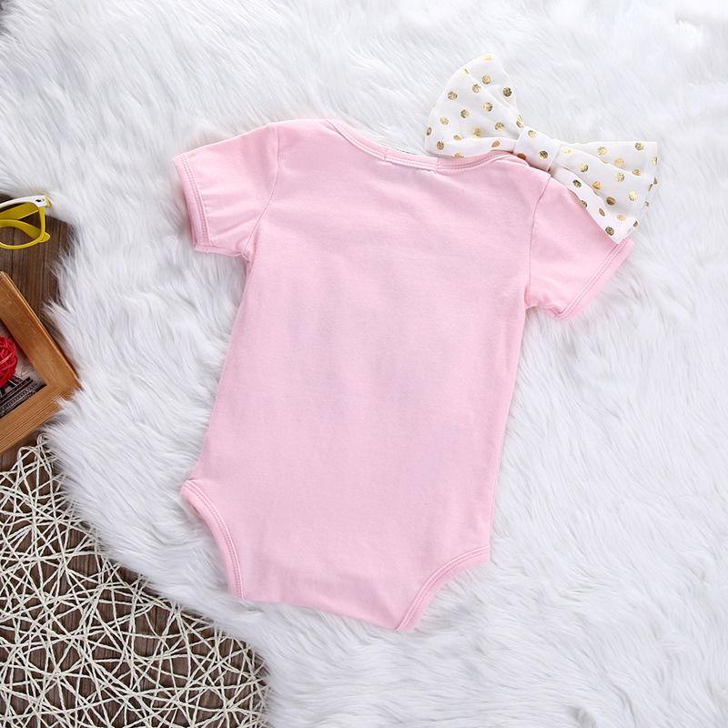 summer Baby Girl Infant Romper Jumpsuit Bodysuit+Headband Clothes 2Pcs Outfits Newborn baby - ebowsos