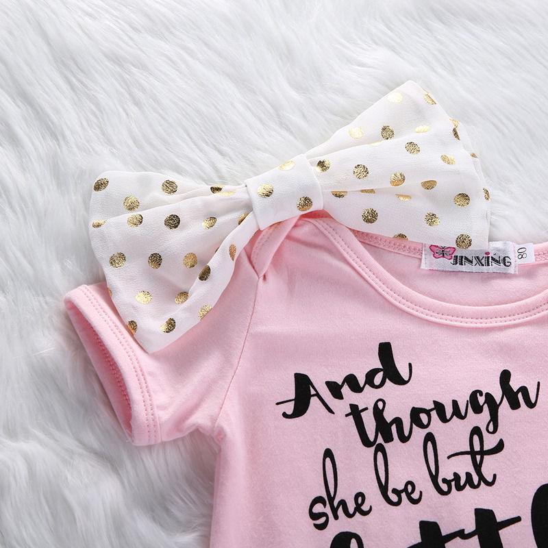 summer Baby Girl Infant Romper Jumpsuit Bodysuit+Headband Clothes 2Pcs Outfits Newborn baby - ebowsos