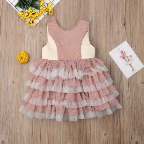 weet Toddler Baby Girl Party Tutu Dress Lace Ruffles Sleeveless Tutu Dress Pageant Wedding Birthday Princess Clothes - ebowsos