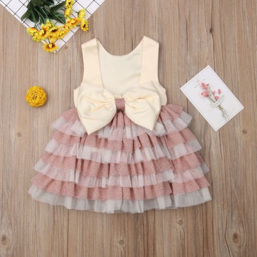 weet Toddler Baby Girl Party Tutu Dress Lace Ruffles Sleeveless Tutu Dress Pageant Wedding Birthday Princess Clothes - ebowsos