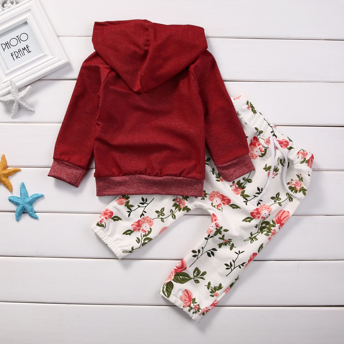 winter Newborn Baby Girls Kids Sweatshirt Hoodies Tops + Pants 2PCS Outfits Set Clothes - ebowsos